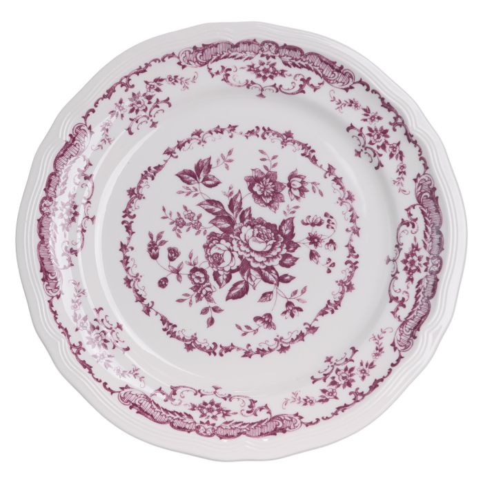 Столовий набір посуду тарілок 16 (шт) на 4 персони Bissi порцеляновий, обідній столовий сервіз тарілок Рожевий YY78-2A (YY78-2A) - изображение 7