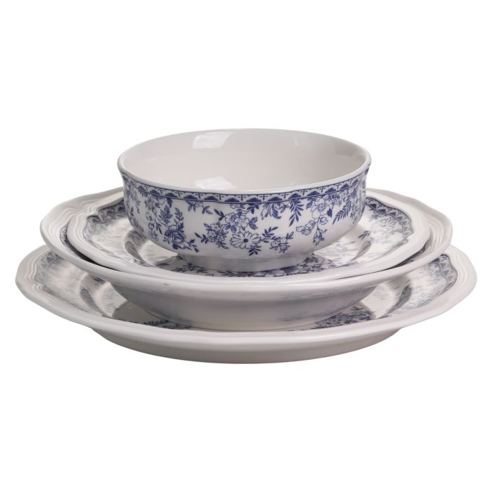 Столовий набір посуду 16 (шт) на 4 особи Bitossi порцеляновий Синій YY78-1A (YY78-1A) - зображення 3