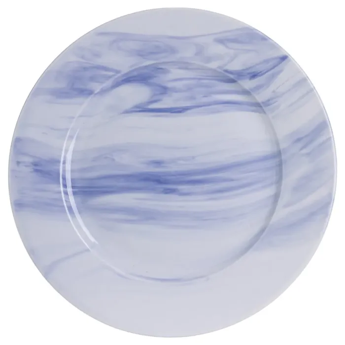 Столовий набір посуду тарілок і чашок 16 предметів на 4 особи Marble Clara порцеляновий Синій MD-16-3B (MD-16-3B) - зображення 4