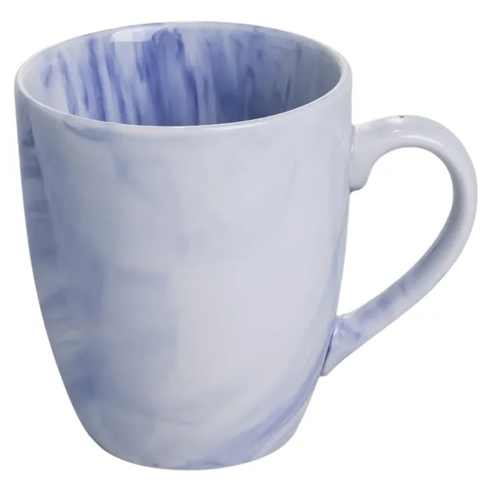 Столовий набір посуду тарілок і чашок 16 предметів на 4 особи Marble Clara порцеляновий Синій MD-16-3B (MD-16-3B) - зображення 5