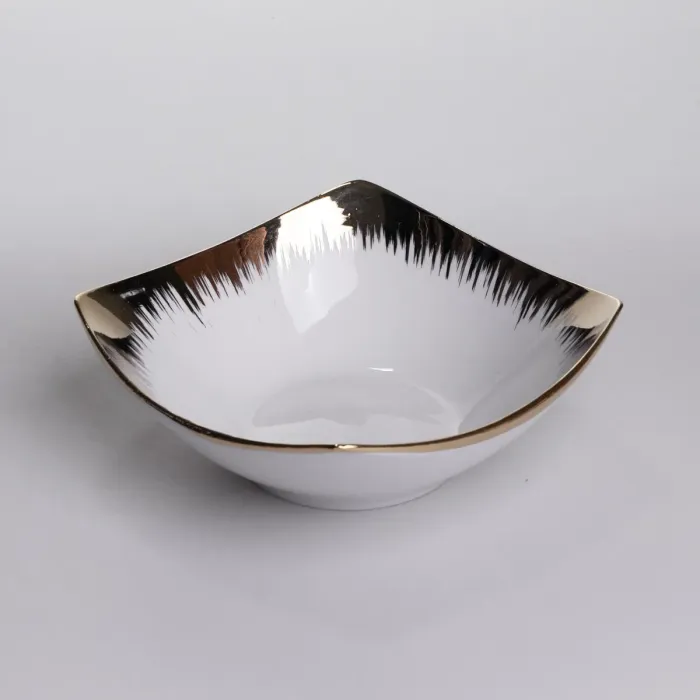 Столовий набір посуду тарілок і чашок 24 предмети на 6 персон «Геометрія» порцеляновий SD-24-1 (SD-24-1) - зображення 4