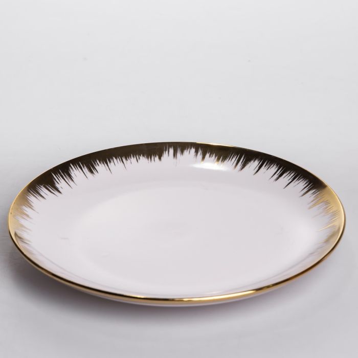 Столовий набір посуду тарілок і чашок 24 предмети на 6 персон «Смарагд» порцеляновий MD-16 (MD-16) - изображение 2