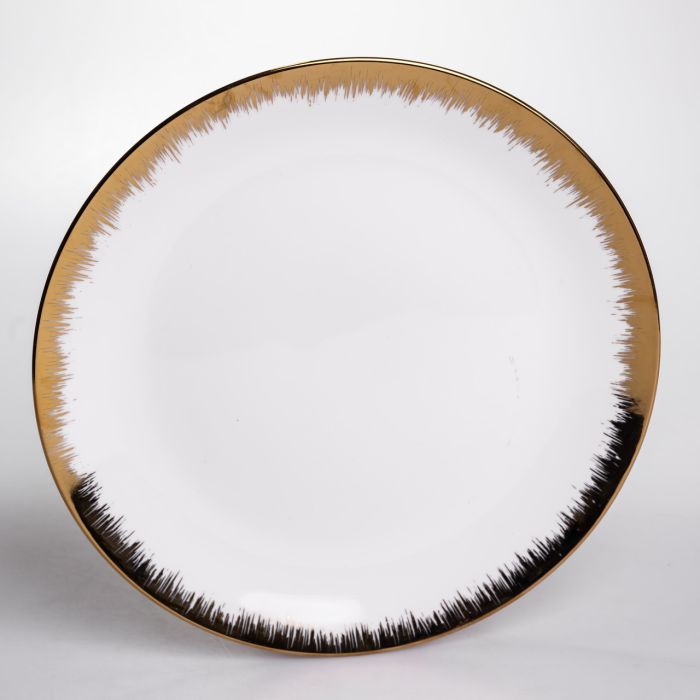 Столовий набір посуду тарілок і чашок 24 предмети на 6 персон «Смарагд» порцеляновий MD-16 (MD-16) - изображение 5