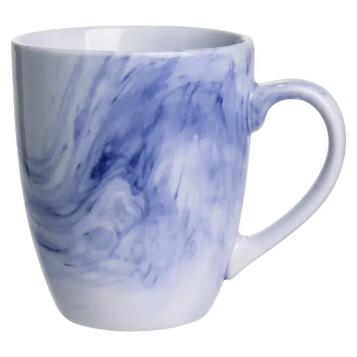 Столовий набір посуду 24 предмети на 6 осіб Marble Clara порцеляновий Синій MD-24-3B (MD-24-3B) - зображення 3