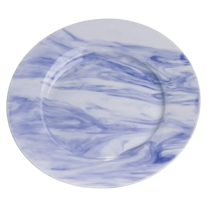 Столовий набір посуду 24 предмети на 6 осіб Marble Clara порцеляновий Синій MD-24-3B (MD-24-3B) - зображення 5