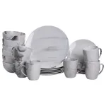 Столовий набір посуду тарілок і чашок 24 предметів на 6 персон Marmor порцеляновий MD-24-2G (MD-24-2G)