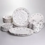 Столовий набір посуду тарілок і чашок 32 предмети на 6 персон Pearl порцеляновий YY78-4A (YY78-4A)