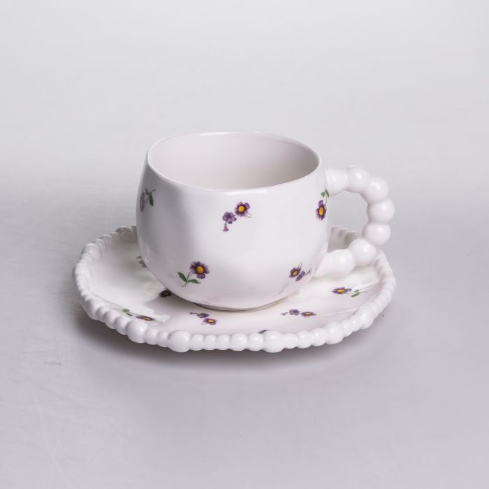 Столовий набір посуду тарілок і чашок 32 предмети на 6 персон Pearl порцеляновий YY78-4A (YY78-4A) - зображення 5