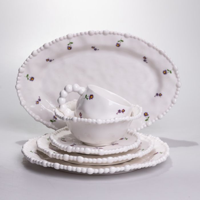 Столовий набір посуду тарілок і чашок 32 предмети на 6 персон Pearl порцеляновий YY78-4A (YY78-4A) - зображення 7