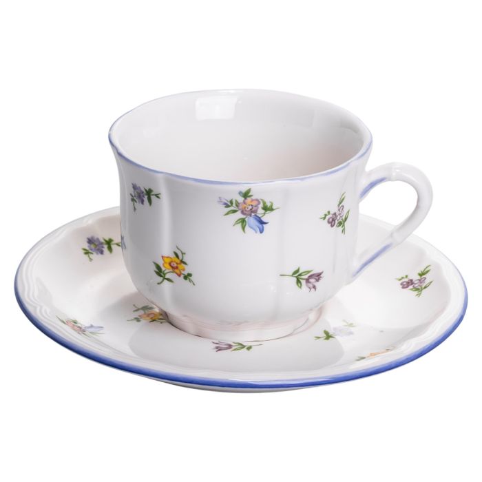 Столовий набір посуду тарілок і чашок 32 предмети на 6 персон Retro Floral порцеляновий, обідній столовий сервіз тарілок YY78-9A (YY78-9A) - изображение 2