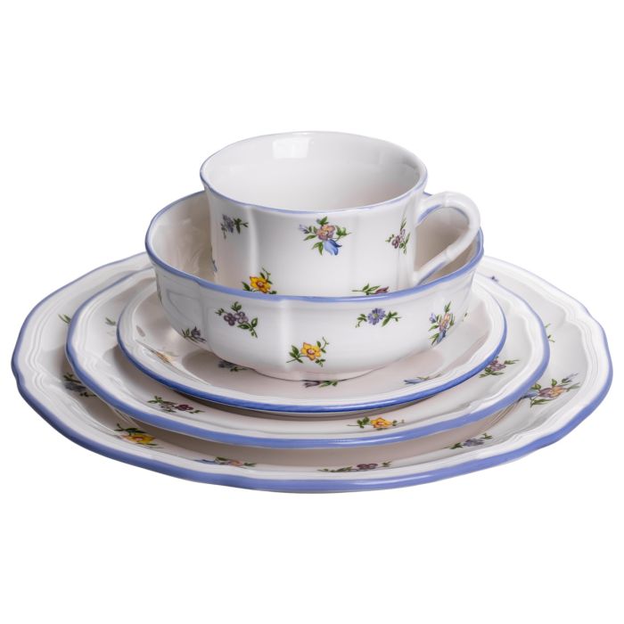 Столовий набір посуду тарілок і чашок 32 предмети на 6 персон Retro Floral порцеляновий, обідній столовий сервіз тарілок YY78-9A (YY78-9A) - изображение 6