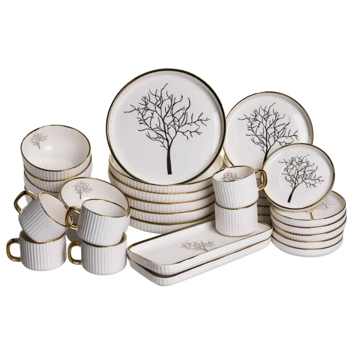 Столовий набір посуду 32 предмети на 6 персон Valentina порцеляновий DS-32-O (DS-32-O) - зображення 1