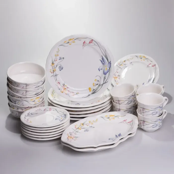 Столовий набір посуду тарілок і чашок 32 предмети на 6 персон Villeroy порцеляновий YY78-8A (YY78-8A) - зображення 1