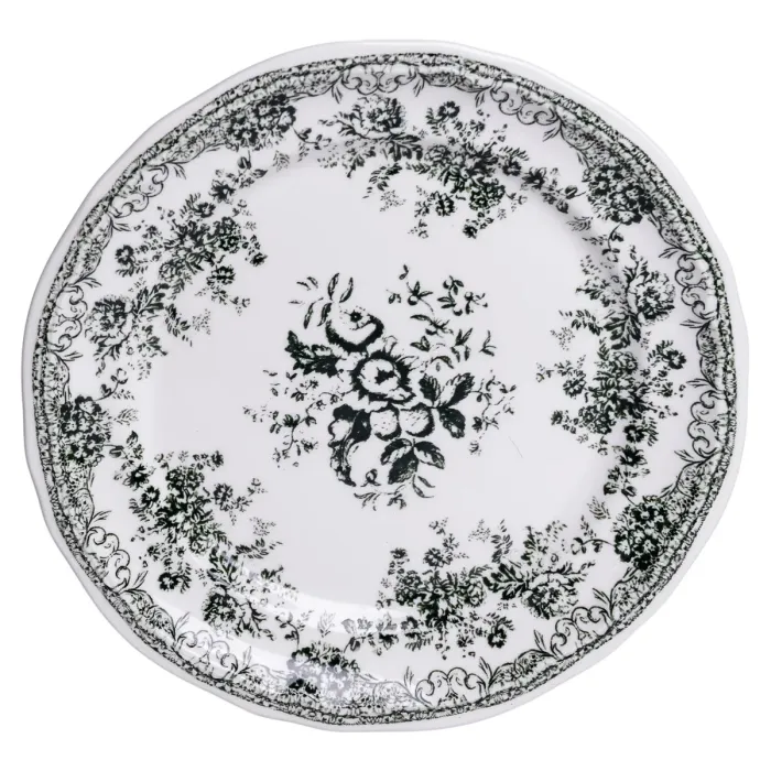 Столовий набір посуду 32 предмети на 6 осіб Vintage Elegant порцеляновий Чорний YY78-7A (YY78-7A) - зображення 5