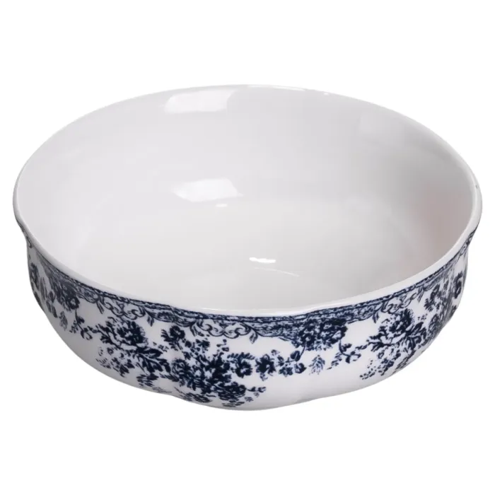 Столовий набір посуду тарілок і чашок 32 предмети на 6 персон Vintage Elegant порцеляновий, обідній столовий сервіз тарілок Синій YY78-6A (YY78-6A) - зображення 2