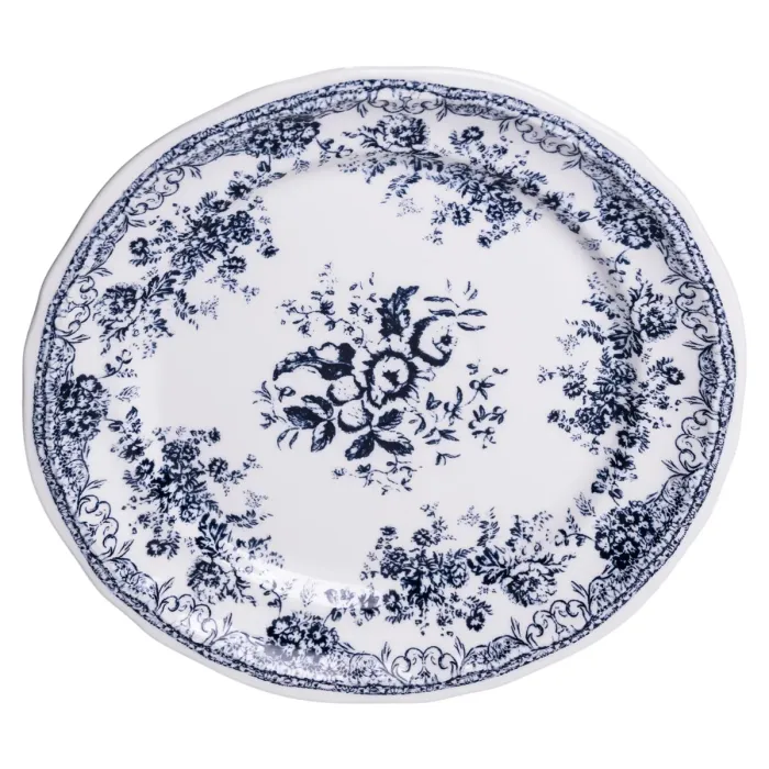 Столовий набір посуду тарілок і чашок 32 предмети на 6 персон Vintage Elegant порцеляновий, обідній столовий сервіз тарілок Синій YY78-6A (YY78-6A) - зображення 3