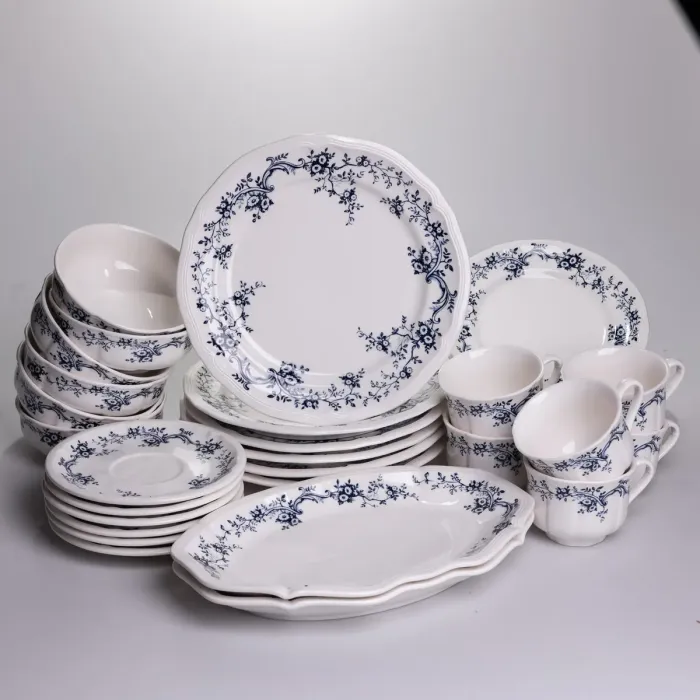 Столовий набір посуду тарілок і чашок 32 предмети на 6 персон Vintage порцеляновий YY78-10A (YY78-10A) - зображення 5