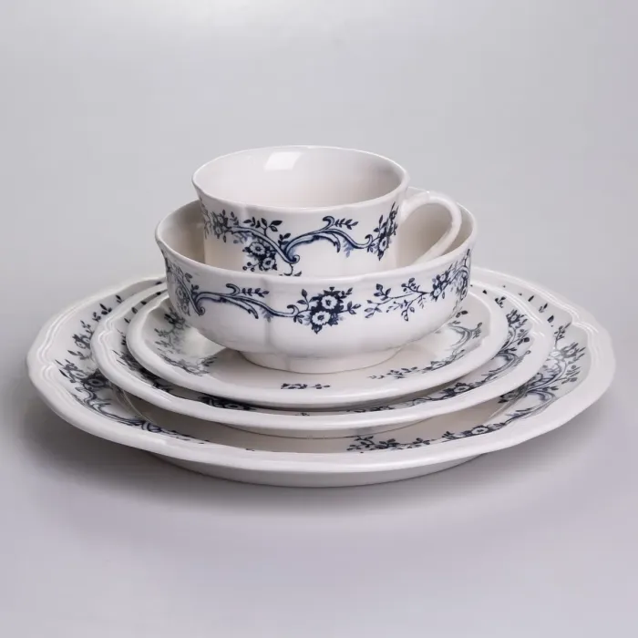 Столовий набір посуду тарілок і чашок 32 предмети на 6 персон Vintage порцеляновий YY78-10A (YY78-10A) - зображення 8