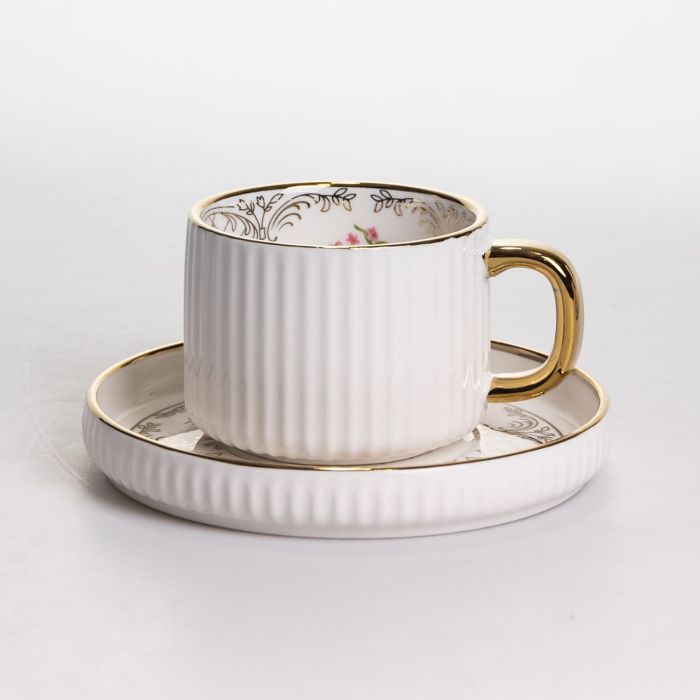 Столовий набір посуду тарілок і чашок 32 предмети на 6 персон «Золотий Кант» порцеляновий TH-32 (TH-32) - изображение 2