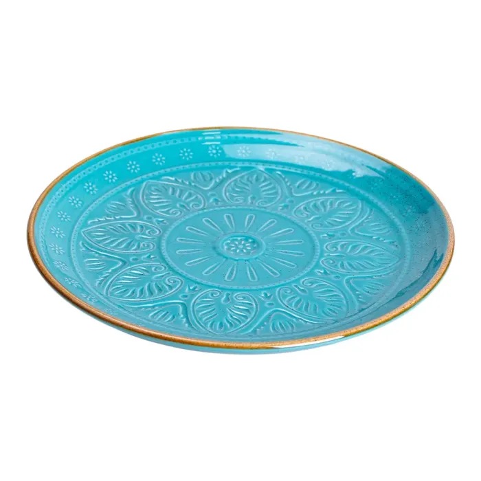 Столовий сервіз 24 предмети набір столового посуду з кераміки на 6 персон Бірюзовий (HP-31-3) - зображення 2