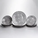 Столовий сервіз на 6 персон 18 предметів набір порцелянових тарілок HP-HK-A2 (HP-HK-A2)