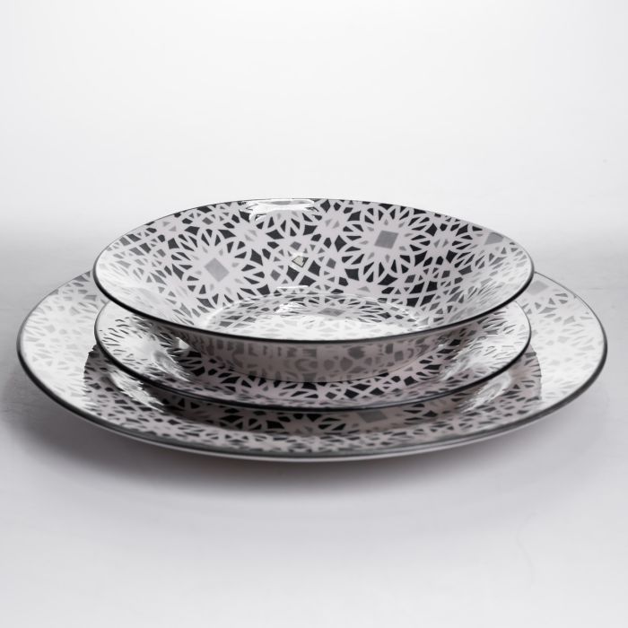 Столовий сервіз на 6 персон 18 предметів набір порцелянових тарілок HP-HK-A2 (HP-HK-A2) - зображення 2