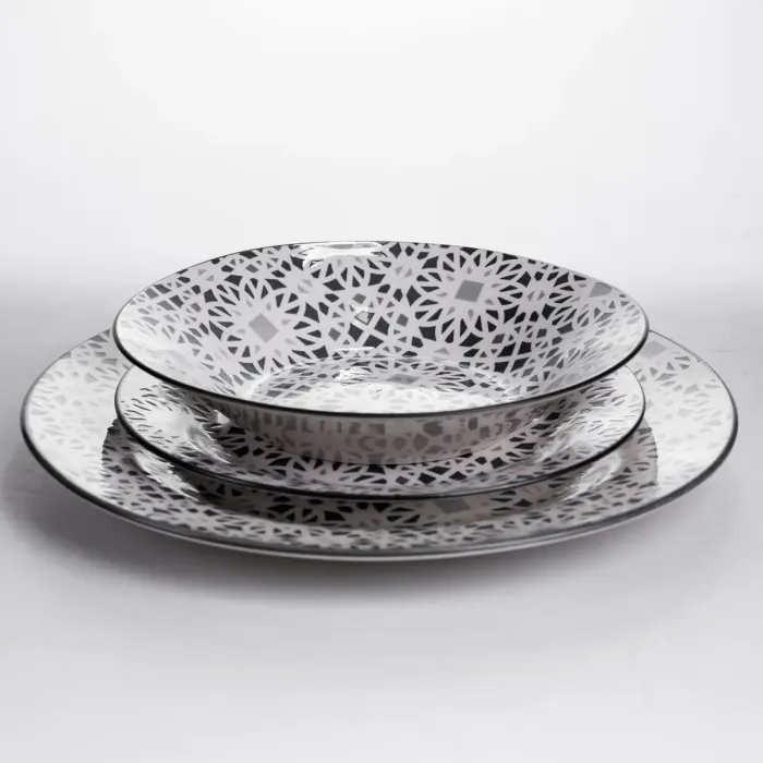 Столовий сервіз на 6 персон 18 предметів набір порцелянових тарілок HP-HK-A2 (HP-HK-A2) - зображення 2