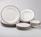 Столовий сервіз на 6 персон порцеляновий Lace 24 предмети Yiwu HP-7-709N (HP-7-709N)