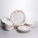Столовий сервіз на 6 персон порцеляновий Strawberries 24 предмети Yiwu HP-7-716 (HP-7-716)