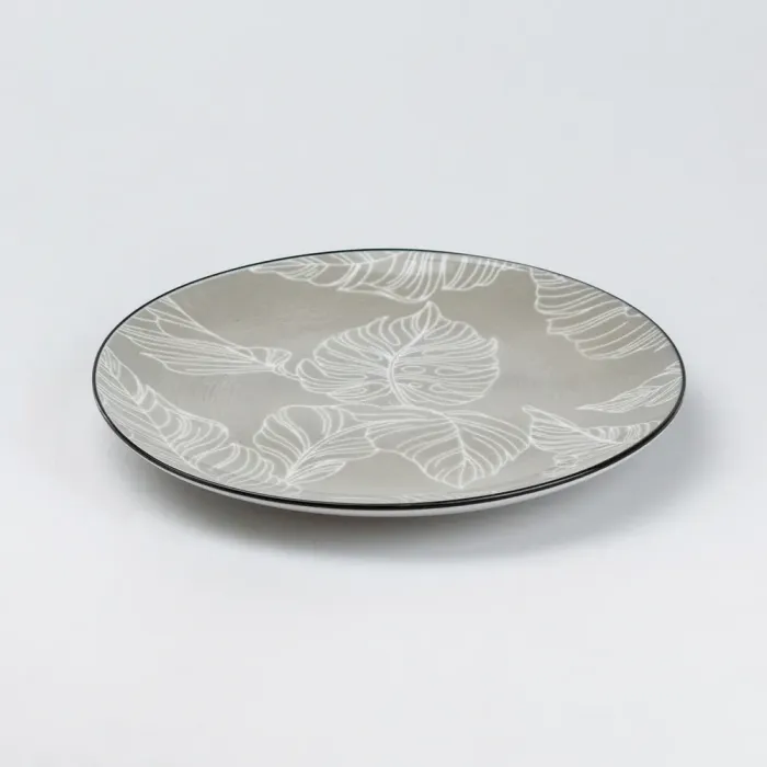 Столовий сервіз тарілок 24 штуки керамічних на 6 персон Сірий (HP23417) - изображение 3