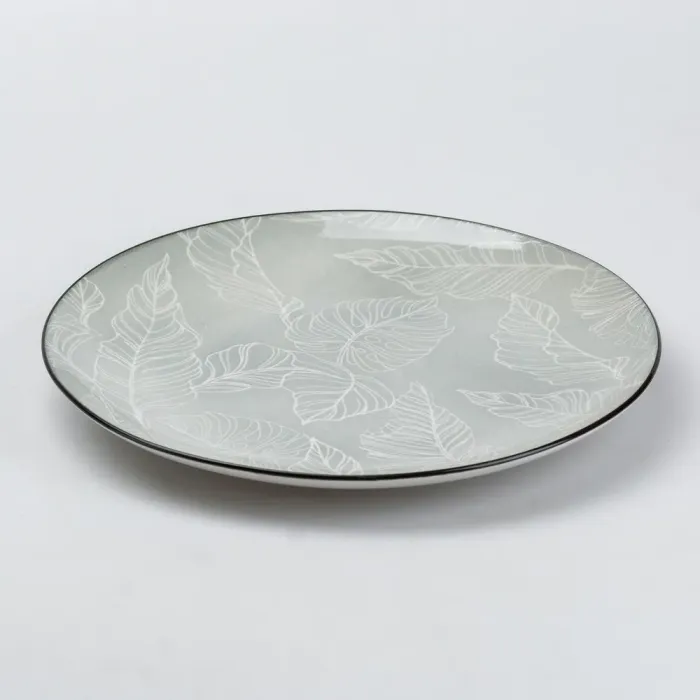 Столовий сервіз тарілок 24 штуки керамічних на 6 персон Сірий (HP23417) - изображение 5