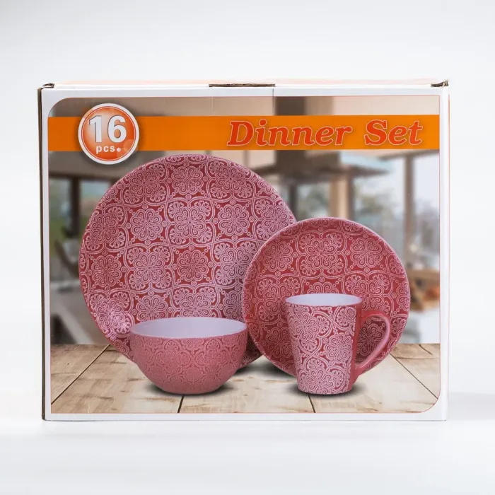 Столовий сервіз тарілок та кухоль на 4 персони керамічний чашка 400 мл (HP20331) - изображение 6