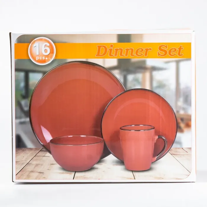 Столовий сервіз тарілок та чашок на 4 персони керамічний • чашки 400 мл (HP20344) - изображение 6