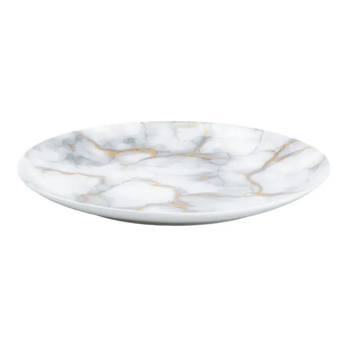 Столовий сервіз тарілок та чашок на 6 персон керамічний Сірий (HP23418) - зображення 2