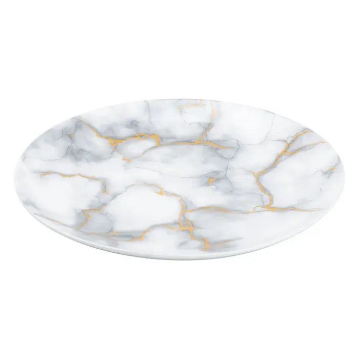 Столовий сервіз тарілок та чашок на 6 персон керамічний Сірий (HP23418) - зображення 4