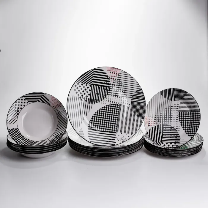 Столовий сервіз на 6 персон 18 предметів набір порцелянових тарілок HP-HK-A3 (HP-HK-A3) - зображення 1