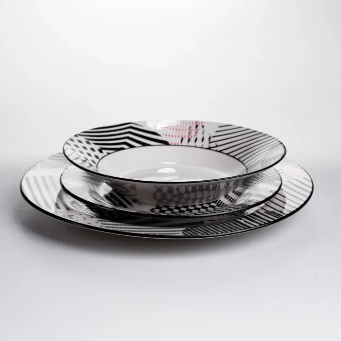 Столовий сервіз на 6 персон 18 предметів набір порцелянових тарілок HP-HK-A3 (HP-HK-A3) - зображення 2