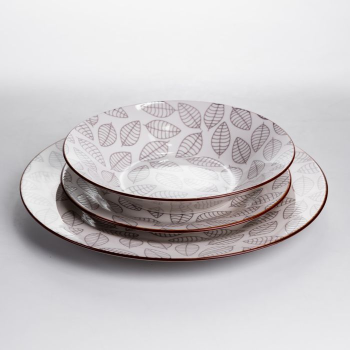 Столовий сервіз на 6 персон 18 предметів набір фарфорових тарілок HP-HK-A6 (HP-HK-A6) - зображення 5