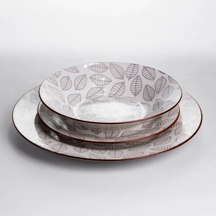 Столовий сервіз на 6 персон 18 предметів набір фарфорових тарілок HP-HK-A6 (HP-HK-A6) - зображення 5