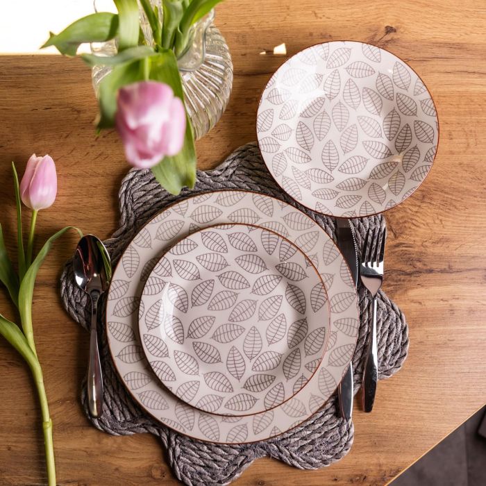 Столовий сервіз на 6 персон 18 предметів набір фарфорових тарілок HP-HK-A6 (HP-HK-A6) - зображення 6