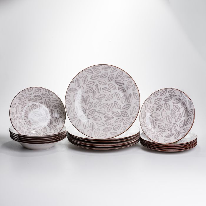 Столовий сервіз на 6 персон 18 предметів набір фарфорових тарілок HP-HK-A6 (HP-HK-A6) - зображення 1