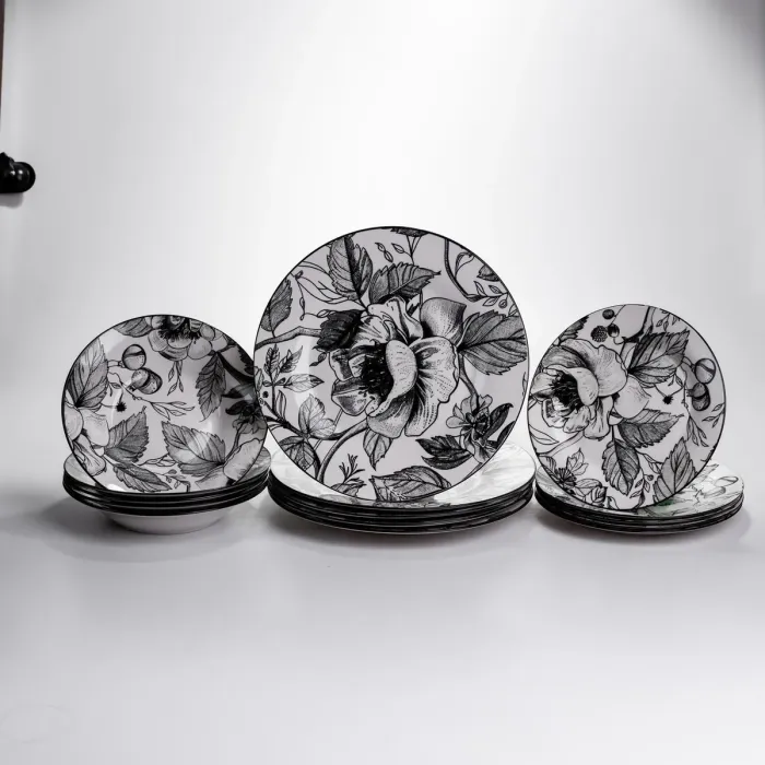 Столовий сервіз на 6 персон 18 предметів порцеляновий HP-HK-A4 (HP-HK-A4) - зображення 1