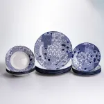 Столовий сервіз на 6 персон 18 предметів порцеляновий HP-HK-A5 Синій (HP-HK-A5)