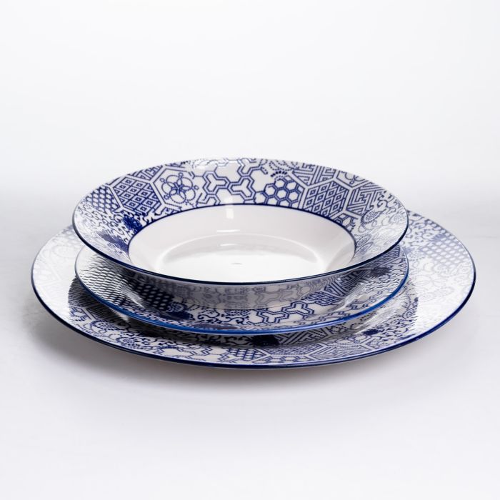 Столовий сервіз на 6 персон 18 предметів порцеляновий HP-HK-A5 Синій (HP-HK-A5) - зображення 2