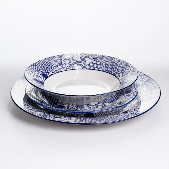 Столовий сервіз на 6 персон 18 предметів порцеляновий HP-HK-A5 Синій (HP-HK-A5) - зображення 2