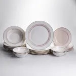 Столовий сервіз на 6 персон 24 предмети порцеляновий HP-HK-A12 Бежевий (HP-HK-A12)