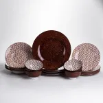 Столовий сервіз на 6 персон 24 предмети порцеляновий HP-HK-A10 Коричневий (HP-HK-A10)