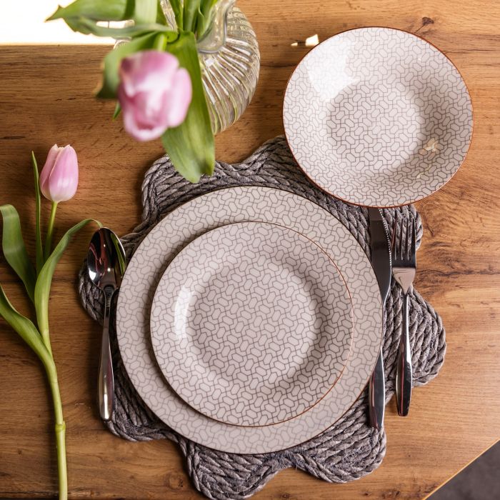 Столовий сервіз на 6 персон 24 предмети порцеляновий HP-HK-A9 (HP-HK-A9) - зображення 6