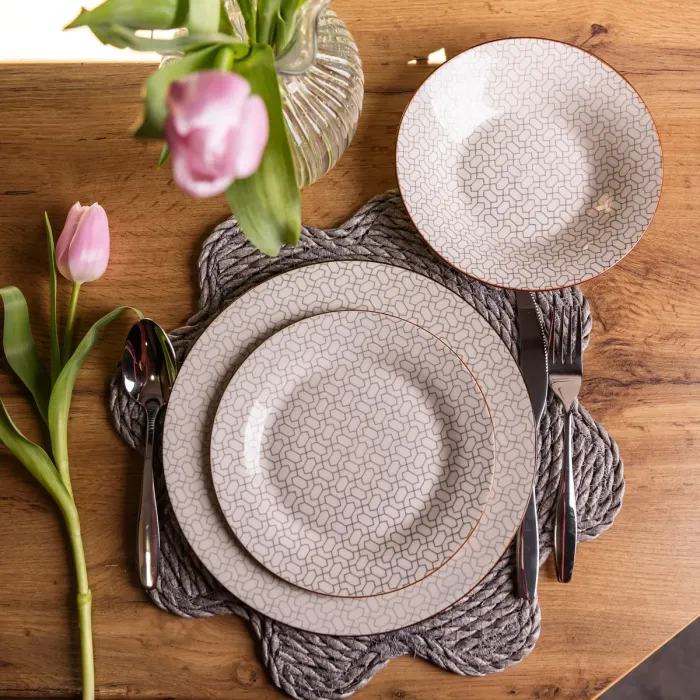 Столовий сервіз на 6 персон 24 предмети порцеляновий HP-HK-A9 (HP-HK-A9) - зображення 6