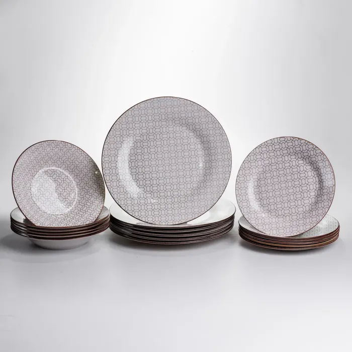 Столовий сервіз на 6 персон 24 предмети порцеляновий HP-HK-A9 (HP-HK-A9) - зображення 1